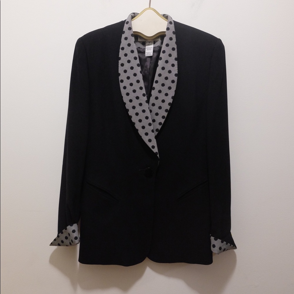 Christian Dior Sz 10 Black n White Blazer